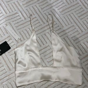 ARE YOU AM I 100% silk crop tank  NWT